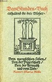 DAS STUNDEN-BUCH by RILKE RAINER Maria: bon Couverture rigide (1935 ...