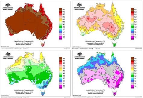 2019 Australian Temperature Extremes Raussiemaps
