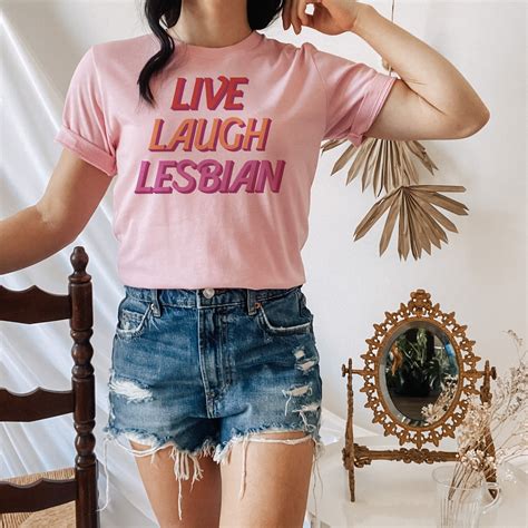 live laugh lesbian t shirt lesbian pride shirt lgbtq girls etsy canada