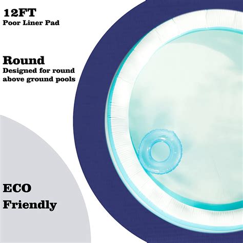 12 Ft Swimming Pool Ground Cloth Round Pool Liner Pad For Above Ground