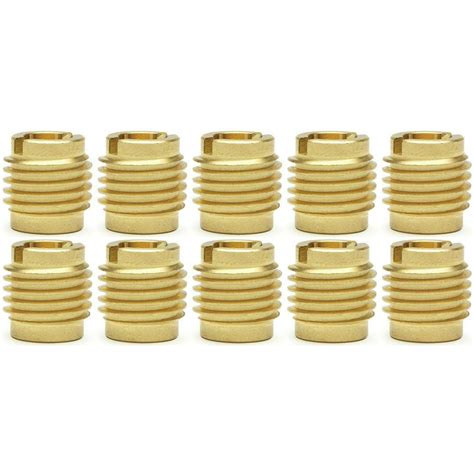 Ten 10 8 32 Brass Threaded Inserts For Wood 375 Length Bcp870