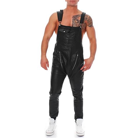 Mens Leather Overalls Leatherings Free Shipping