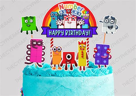 Printable Numberblocks Cake Topper Numberblocks Centerpiece Etsy