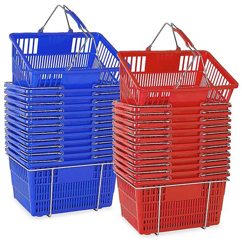 Plastic Shopping Baskets Hand Held Shopping Baskets In Stock Uline