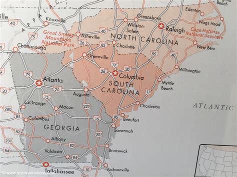 Georgia And South Carolina Map Map