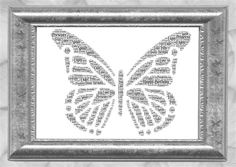 Personalised Butterfly Print Perfect Birthday T Personalized With