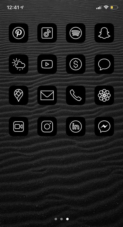 Black Iphone Ios 14 App Icons Dark Theme App Icons For Iphone Ios 14
