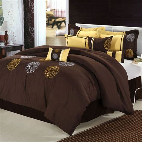 Whatever the reason, you and yours can. Brown & Yellow Comforter. | Comforter sets, Wooden king ...