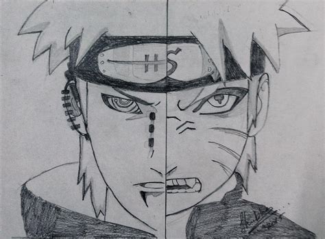 Naruto Vs Pain Drawing By Shubham Gupta