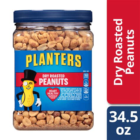 Planters Dry Roasted Peanuts 345 Oz Jar