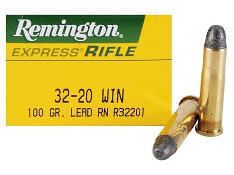 Remington Express Ammo 32 20 Wcf 100 Grain Lead Flat Nose Mpn 28410