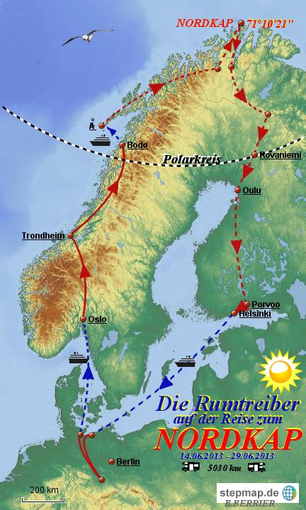 Stepmap Nordkap Landkarte Für Norwegen
