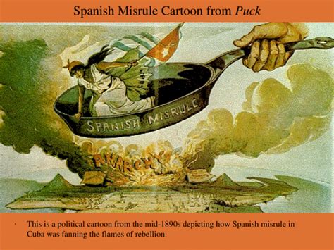 Spanish Misrule Cartoon From Puck This Is A Political Cartoon From The Mid 1890s Depicting How
