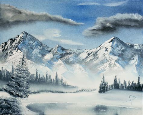 Mountains Scenes Gallery Art For Sale Wintery Mountain Wonderland