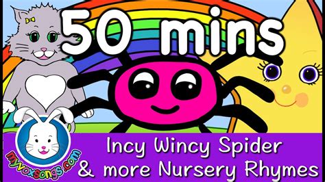 Incy Wincy Spider And More Nursery Rhymes With Lyrics Youtube