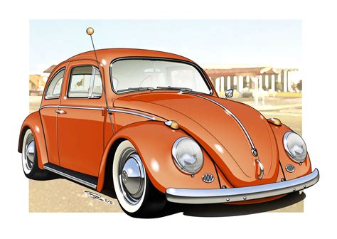 VW Cox Illustration De Voiture Coccinelles Vw Voiture