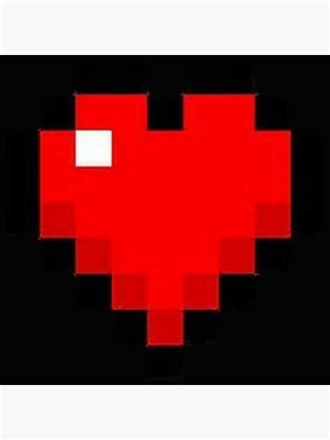 Minecraft Heart Pixelart Poster By Darkedbane Redbubble