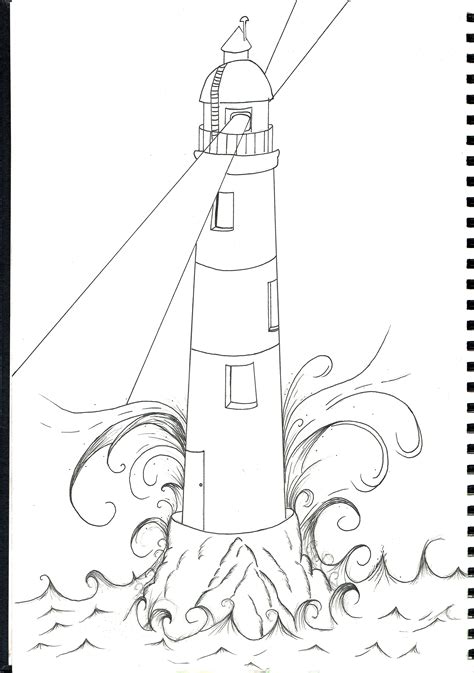 Lighthouse Line Drawing At Getdrawings Free Download