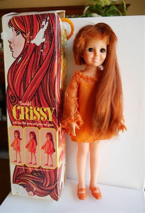 reduced vintage crissy doll by ideal circa 1969 original box shoes and dress t for her