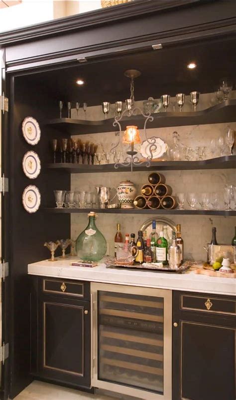 Turn an old bookcase into a home bar. 52 Splendid Home Bar Ideas to Match Your Entertaining ...