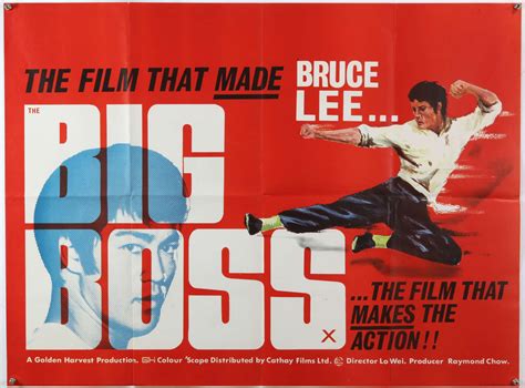Lot4032 Bruce Lee The Big Boss 1971 British Quad Film Poster F
