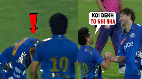 Tim David Heart Winning Gesture For Sachin Tendulkar After Win Match