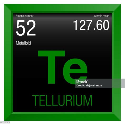 Tellurium Symbol Element Number 52 Of The Periodic Table Of The