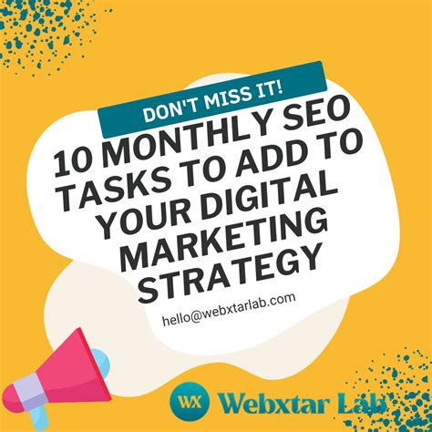 10 Monthly Seo Tasks To Add To Your Digital Marketing Strategy
