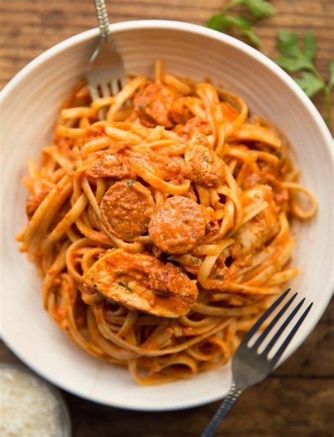 But more importantly, it's much cheaper and faster compared to the 16 hour braises of any red meat ragu, yet is just as delicious. This Chicken and Chorizo Pasta is made with juicy pan ...