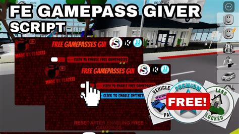 Op Roblox Fe Gamepass Giver Get All Pass Script Gui Hydrogen