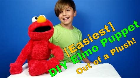 How To Make An Elmo Puppet Out Of A Plush Elmo Youtube