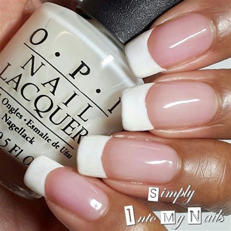 French Manicure Opi Alpine Snow Dont Touch My Tutu And Sheer Tint