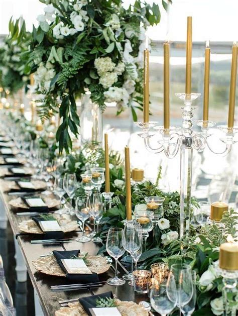 Ways To Dress Up Your Wedding Reception Tables Gold Wedding Reception Tables Wedding Table