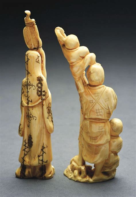 Sold Price Lot Of 2 Carved Ivory Figurines July 2 0120 1000 Am Edt