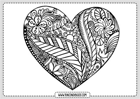 Dibujos De Corazones Para Colorear Laminas Gratis