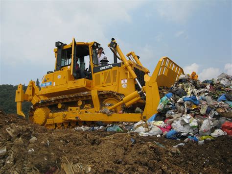Free Photo Landfill Equipment Bulldozer Outdoors Wasteful Free