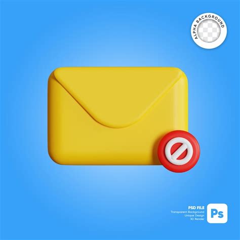 Premium Psd Spam Mail Icon 3d Illustration