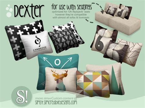 The Sims Resource Dexter Cushions For Seatings Prints