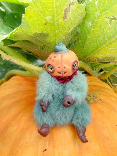 Mythical Creature Pumpkin Head Fantasy Animal Art Doll Etsy