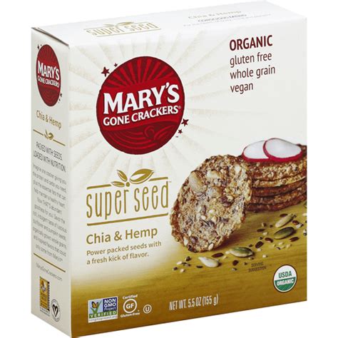 Marys Gone Crackers Super Seed Crackers Organic Chia Hemp