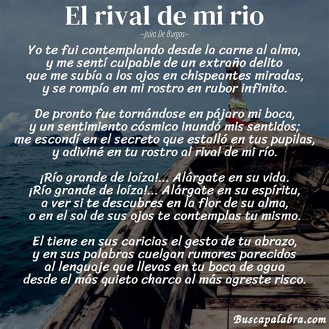 Poema El Rival De Mi Rio De Julia De Burgos Análisis Del Poema