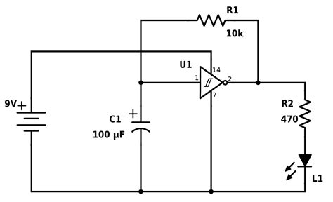 Simple Blinking Led Circuit Diagram