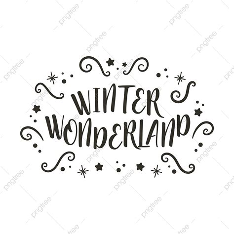 Winter Wonderland Clipart Black And White