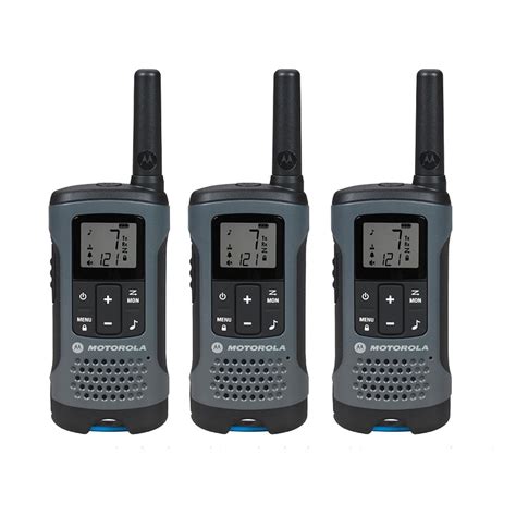 Motorola Talkabout T200tp Rechargeable 2 Way Radio Gray 3 Pack