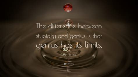 Never give up on what you really want to do. Albert Einstein Quote: "The difference between stupidity and genius is that genius has its ...