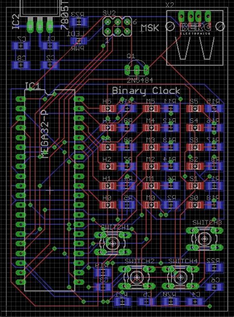 Binary Clock Ii With Atmega32 Xyzio