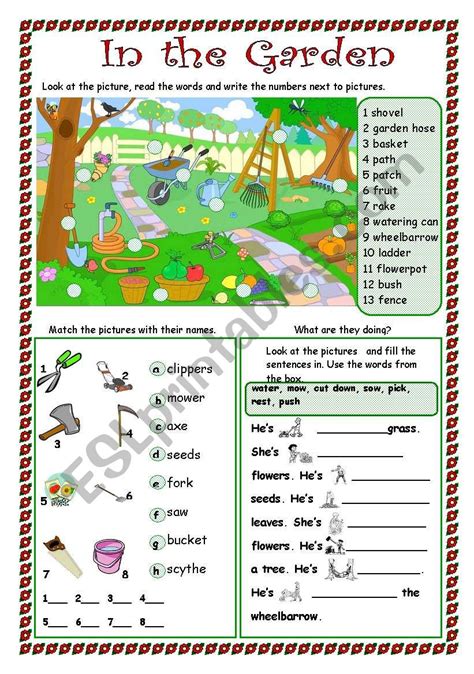 Grade 1 Garden Counting Worksheet