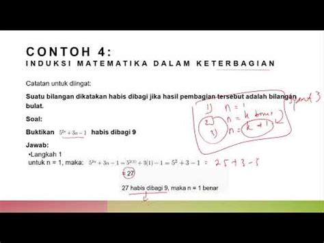 Induksi Matematika Dalam Keterbagian Part 2 Revisi YouTube