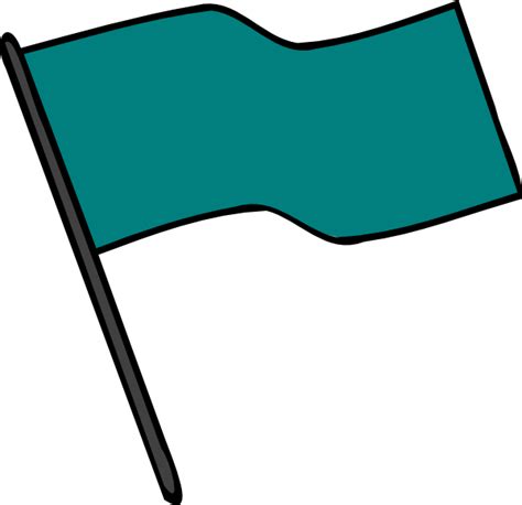 Teal Flag Clip Art At Vector Clip Art Online Royalty Free