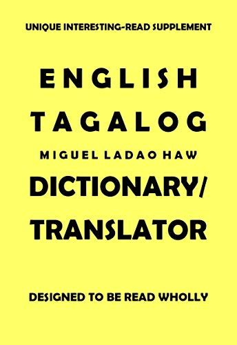 English Tagalog Dictionarytranslator Unique Short Readable Supplement